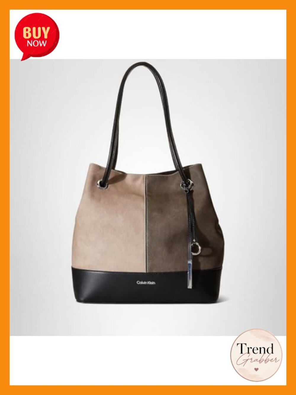 Vegan Leather Tote with Removable Wristlet Pouch